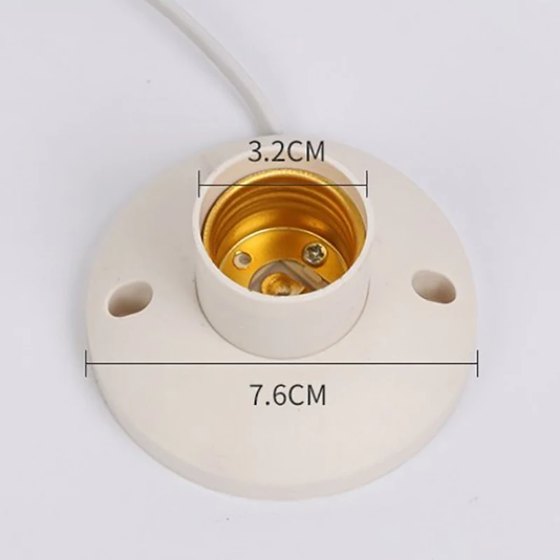 EU LED Stand Lamp Holder E27 Bulb Plug Dome Socket With Cable Base For Table Light Night Stands Lampholder Accessories