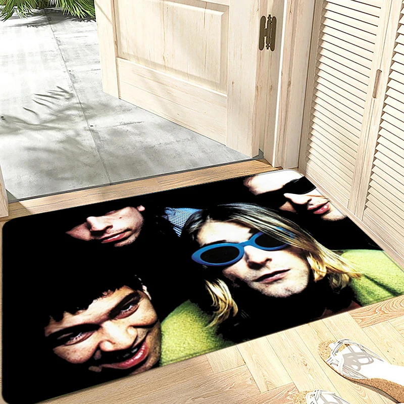 Doormat Flannel Floor Mat Indoor Foot Rug Fluffy Nirvanaa Bedside Mats Kitchen Corridor Absorbent Carpet Ideal for Balcony Decor