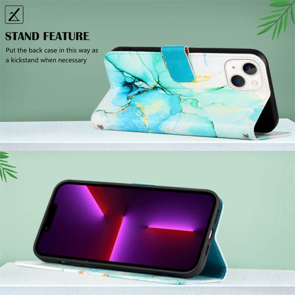 Leather Flip Phone Case For Apple iphone 15 14 13 12 Mini 11 Pro XS Max XR X 7 8 6s 6 Plus SE 2020 Cute Card Slot Wallet Cover