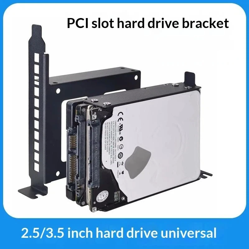 

Desktop Computer Case SSD HDD Universal Hard Drive Bay PCI Card Slot Expansion Rack Suitable For 2.5-inch/3.5-inch Hard Drives