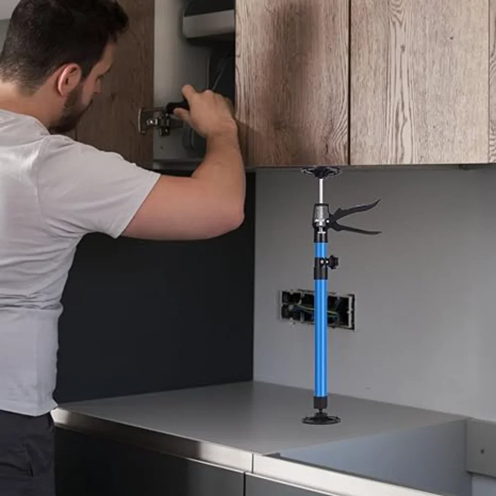 Telescopic Steel Support Rod Adjustable Hand Jack Bracket for Cabinet Lifting Heavy-Duty Shelf Holder Kitchen Bathroom Vanity