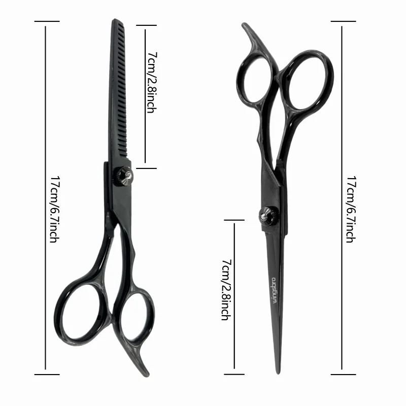Hair Scissors 6.5" Stainless Hairdressing Scissors Barber Shop Hair Cutting Scissors Thinning Shears Haircut Set image 6
