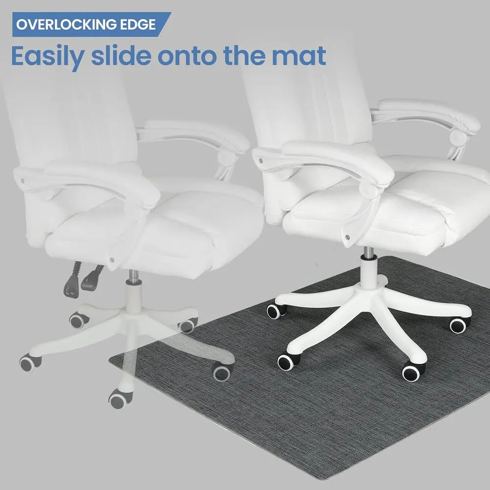 Alas Kursi untuk Lantai Kayu & Keramik, 47 inci x 60 inci, Alas Kursi Kantor Tugas Berat untuk Kursi Beroda, Anti Selip, Tidak Melengkung, Pelindung Lantai