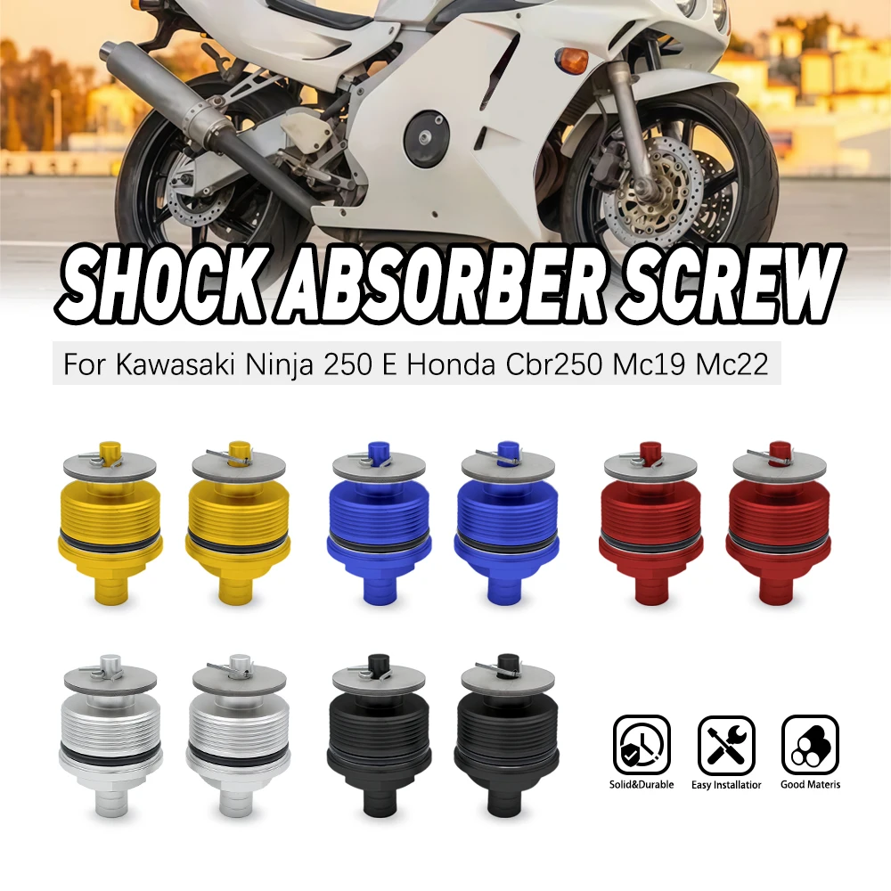 

Motorbike Front Shock Absorber Screw Fork Cover Cap Preload Adjusters Bolts For Honda CBR250 MC19 MC22 For Kawasaki Ninja 250