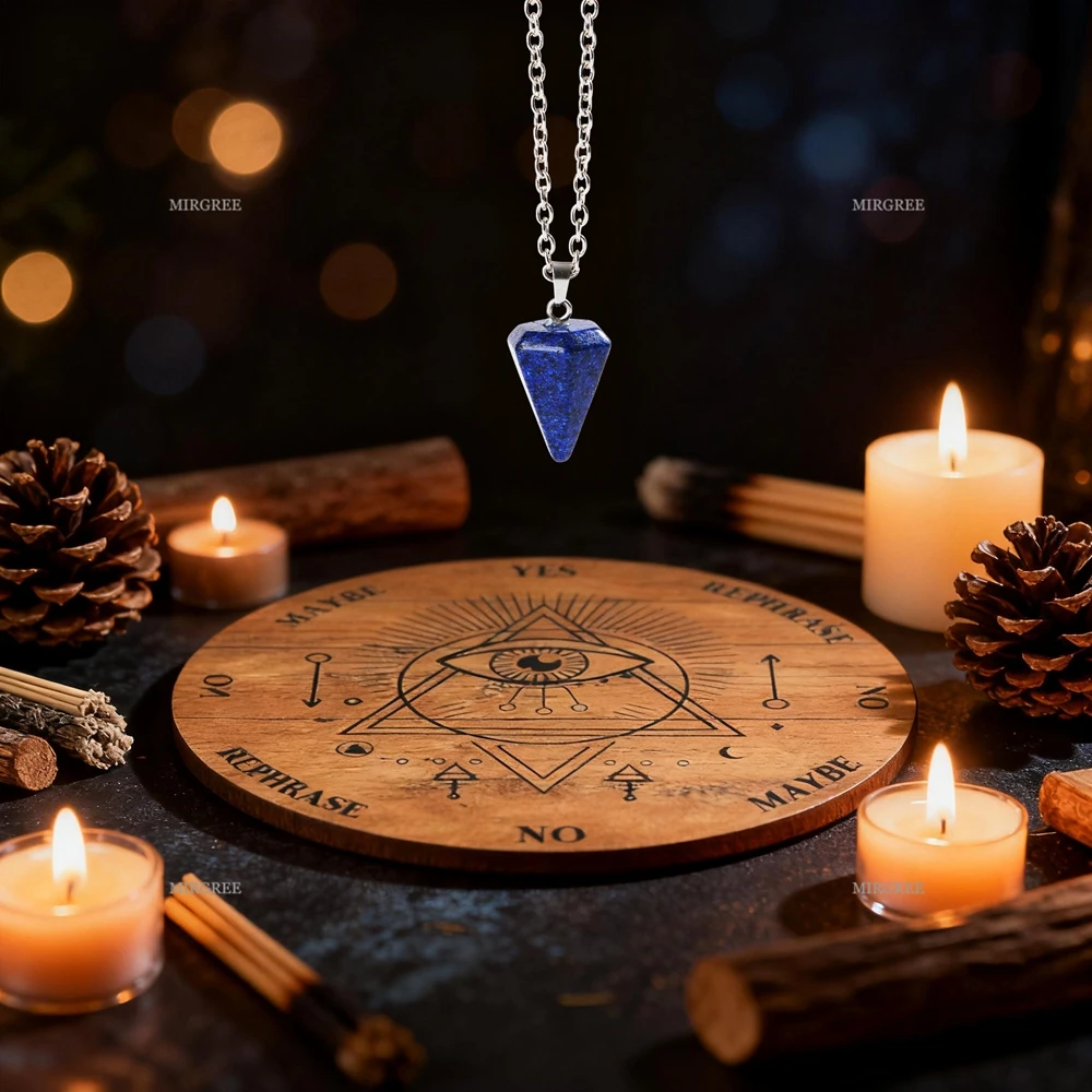 2pcs Necklace Pendulum and Divination Board Set, Pendulum for Healing, Growth, and Practice, Perfect Complement To Your Ceremony