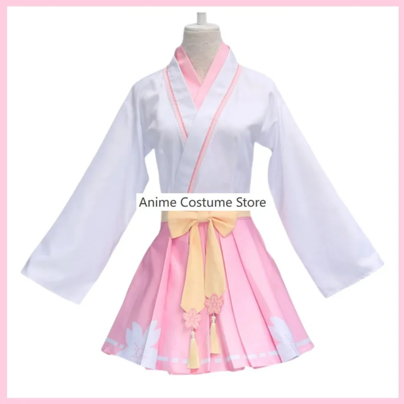 Anime Cardcaptor Sakura Card Captor pour femme, KinomPain Sakura Cosplay Costume, Kimono japonais sans fleur, Sexy Lovely Party, trempé