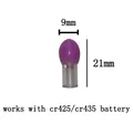 purple L no battery