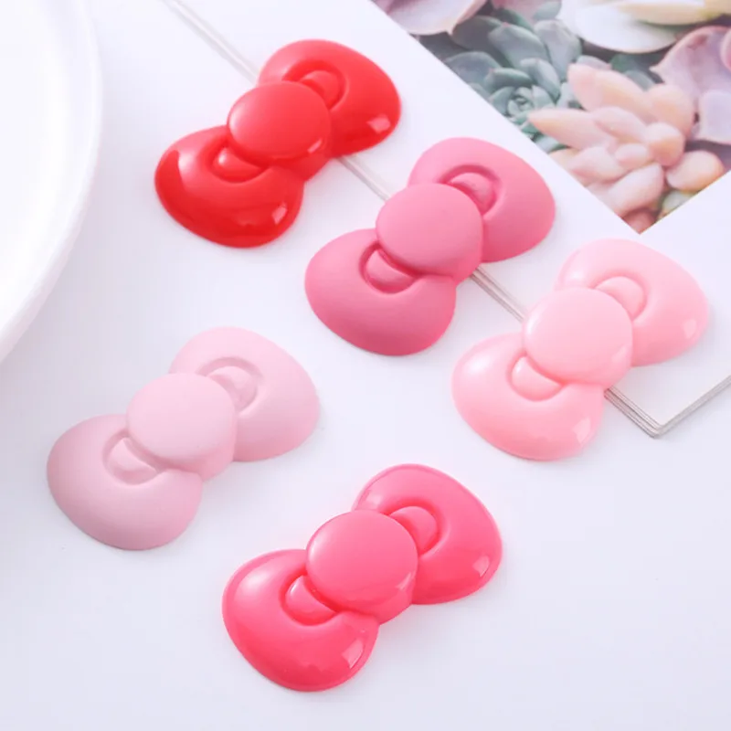 2pcS Large Size Butterfly Bow Resin DIY Shoes Hat Barrette Mobile Phone Case Decoration Cream Glue Clothes Flat Back Patch