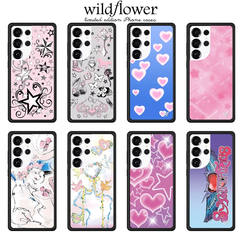 

Wildflower Girls Nessa Barrett Phone Case for Samsung S23 S24 S25 S26 Ultra wf Girls Sandy Liang Star cartoon shockproof cover