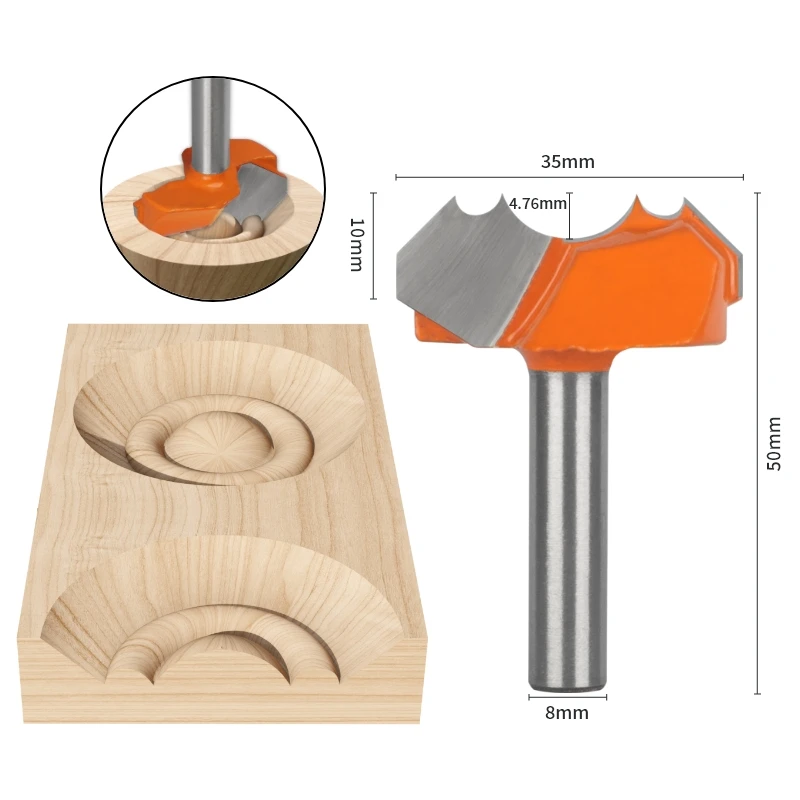 YUSUN  Double Dragon Ball Bit Router Bit Alloy Carbide Cutters Woodworking Milling CutterTools For Wood Bit Face Mill End Mill