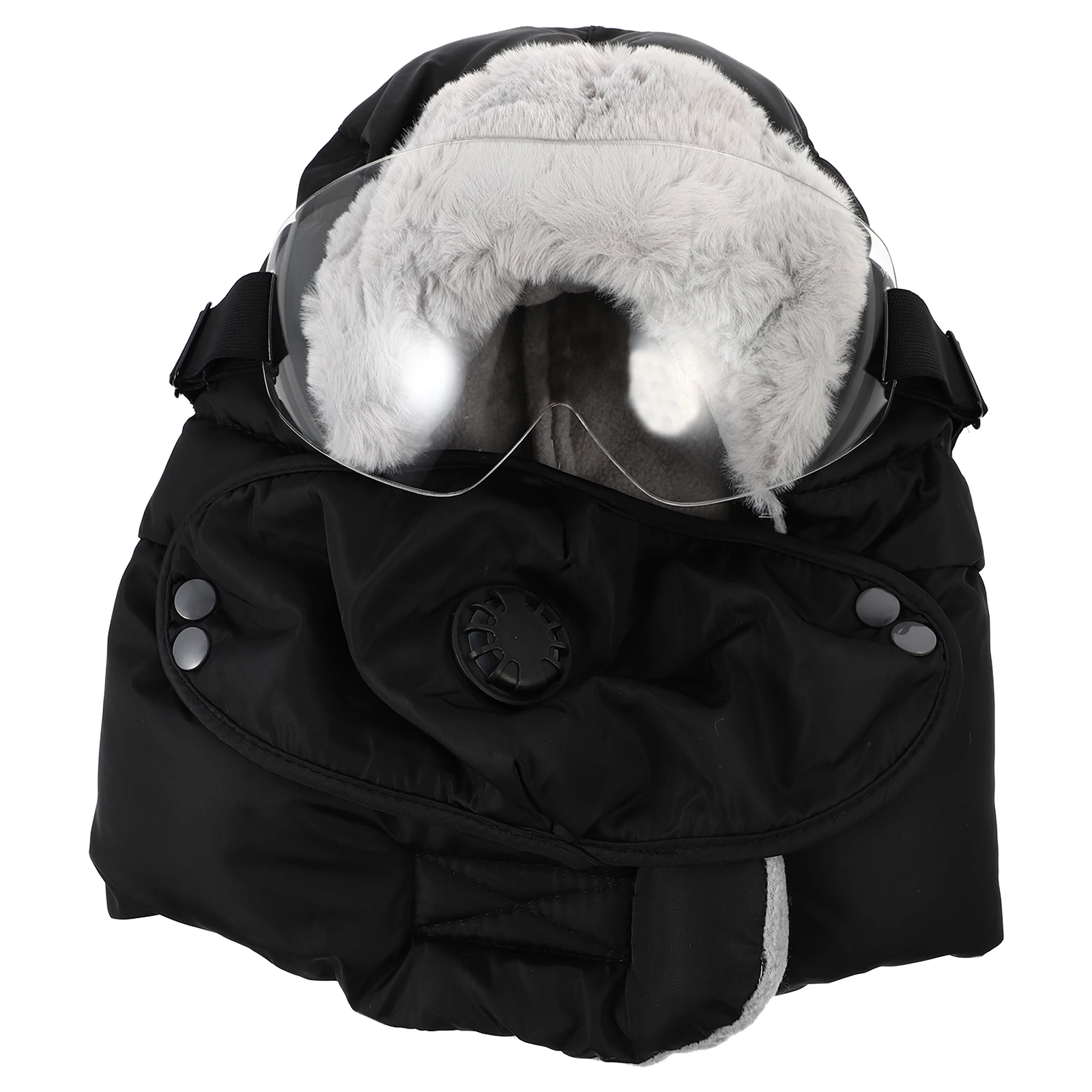 

Winter Ski Cotton Outdoor With Goggles Men Windproof Face Mask Goggles Earflap Warm Comfortable Ideal Camping Hiking