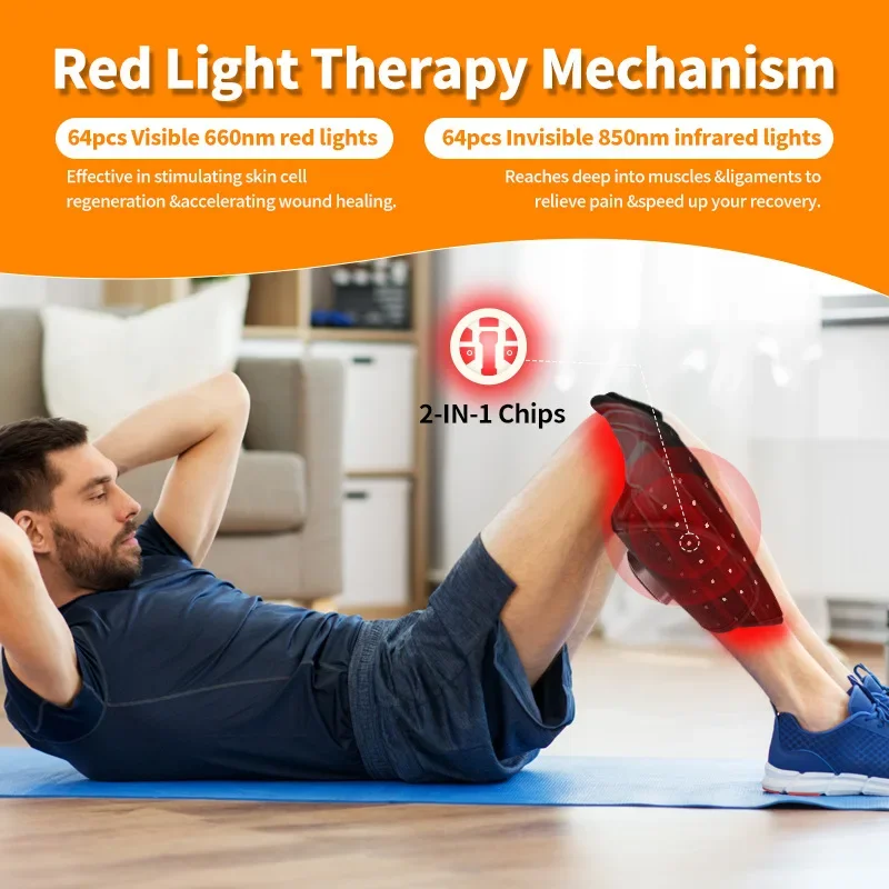 850nm Near-Infrared Red Light Therapy Mat Pain Relief Beauty Device for Foot Wrist Shoulder Knee - Promotes Blood Circulation