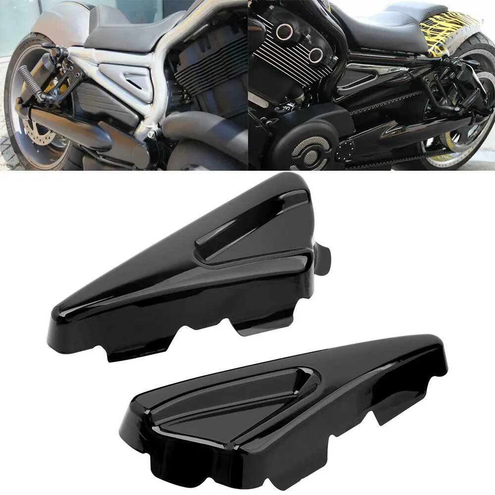 Motorcycle Gloss Black ABS Tank Side Frame Covers For Harley V-ROD VRSCDX NIGHT ROD SPECIAL NRS VRSCF MUSCLE 2007-2017