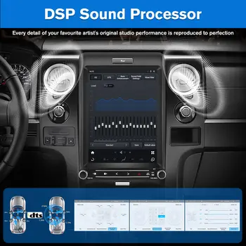 Junsun 12.1吋無線CarPlay車用音響,適用於2013-2014年式福特F150,支援蘋果車載系統、安卓車載系統和GPS導航。 12 最佳銷售 CarPlay Junsun - №4