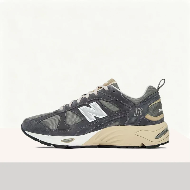 New Balance NB878 Unisex Gray/Black Low-Top Shoes  Non-Slip Shock-Absorbing Durable Sole & Comfortable Casual Fit CM878MG1