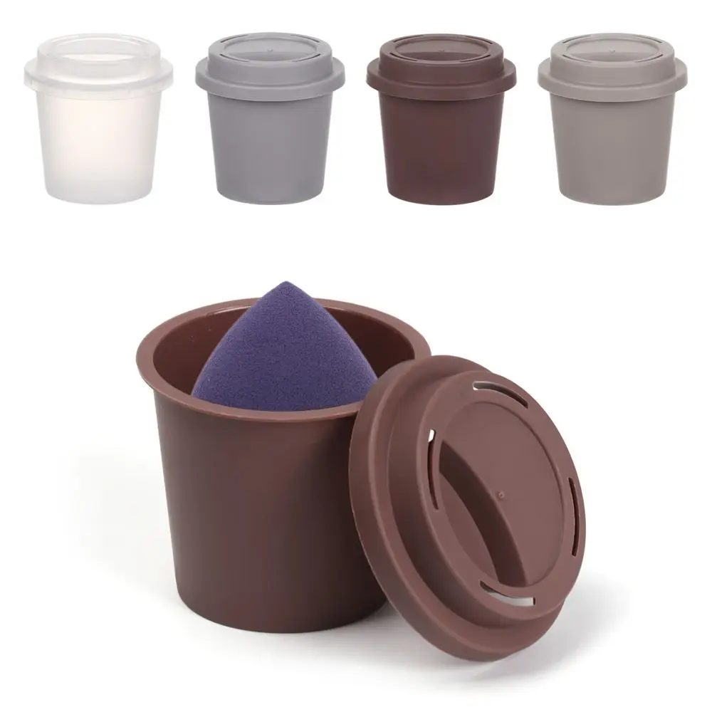 Estojo de armazenamento para exibição de sopro de cosméticos, caixa em formato de ovo, esponjas de maquiagem, suporte de exibição, sopro de pó, suporte de secagem, esponja