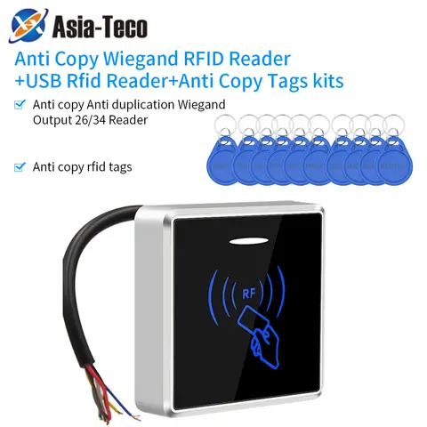 릴레이 없음 복사 방지 RFID 키패드 카드 리더, 액세스 제어 시스템 보드용 26/34 출력 리더, 복제 방지