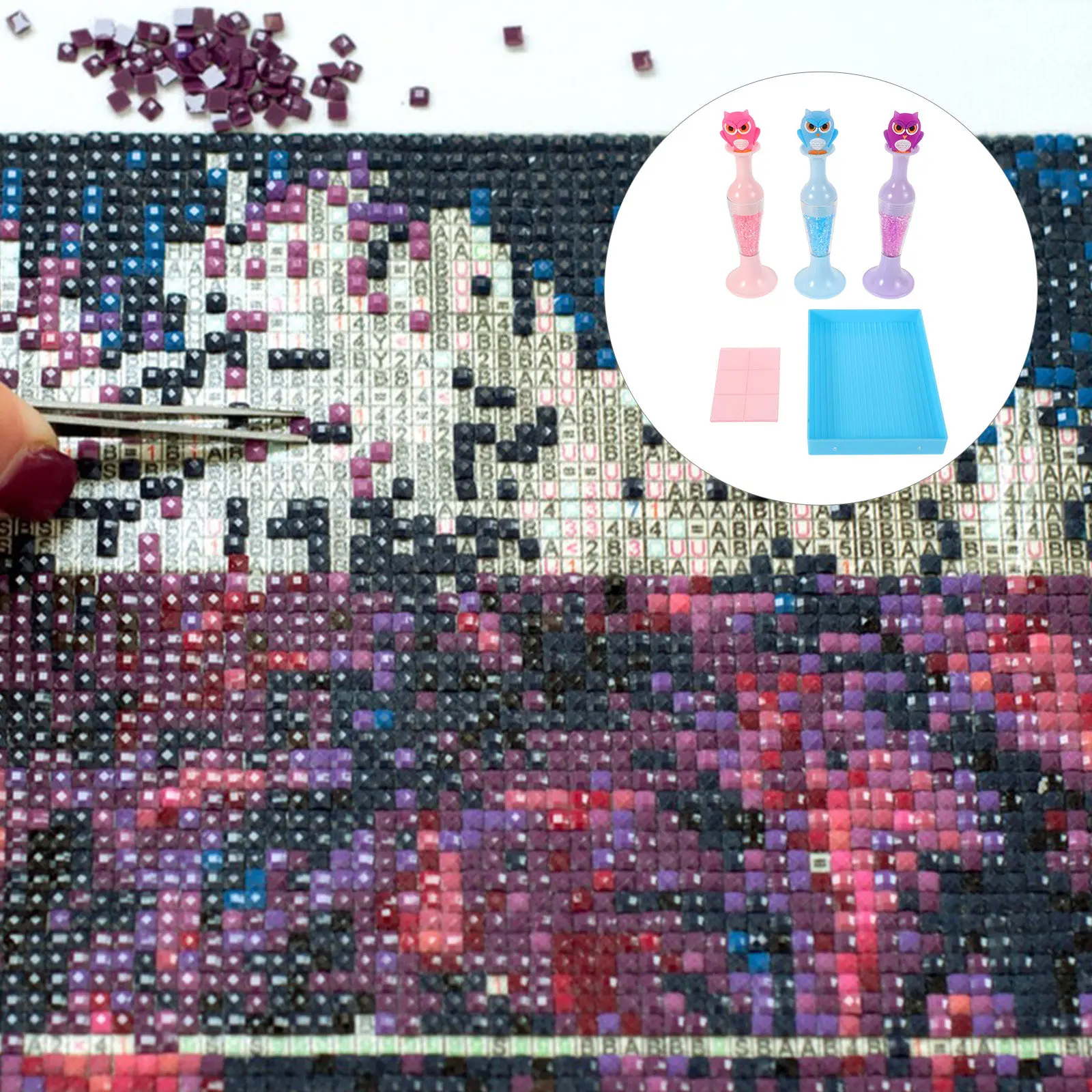 

1Set Ergonomic Dotting Tool Set Rhinestone Drill Pen Precise Art Accessory for Nail Manicure Cross Stitch DIY Craft Painting