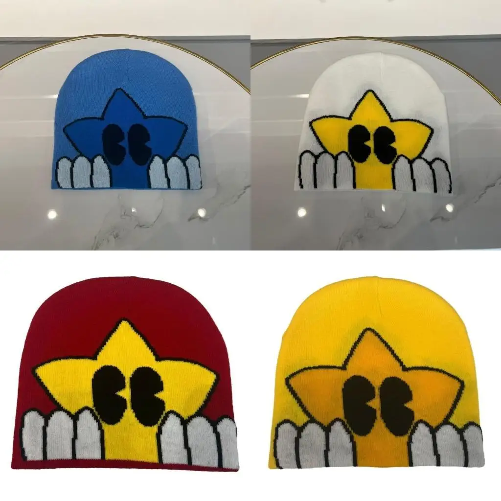 

652F Unisex Knit Beanie Autumn Winter Decorative Head Ornament Household Supplies for Winter Outdoor Hiking Walking