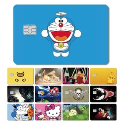 Kawaii Stitch Iron Man Pikachu Dragon Ball PVC Film Skin Sticker for Credit Debit Bank Card Metro Card Front Side HT12