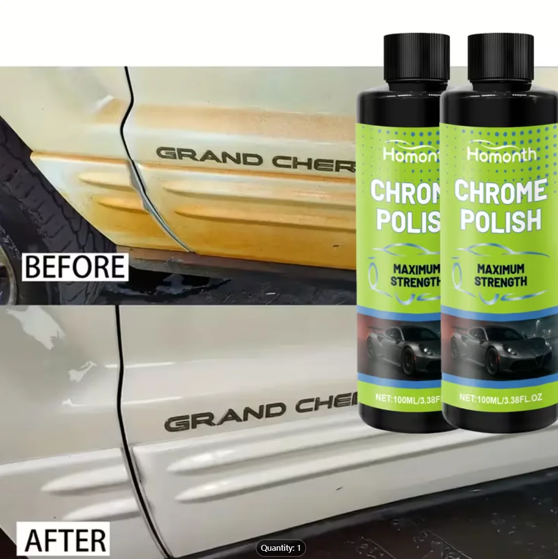 New Automotive Metal Polish & Protectant, Car & Metal Refurbishing Agent, Wheel Hub Oxidation Remover, Chrome Iron Powder Remova