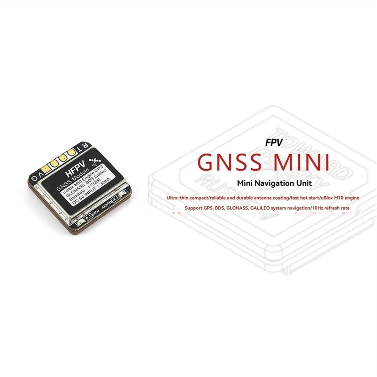 ^&*Summer sale- GNSS MINI M10 GPS Module UBX NMEA Dual Protocol 10HZ Rate Built-in Ceramic Antenna for FPV RC Airplane Long Rang