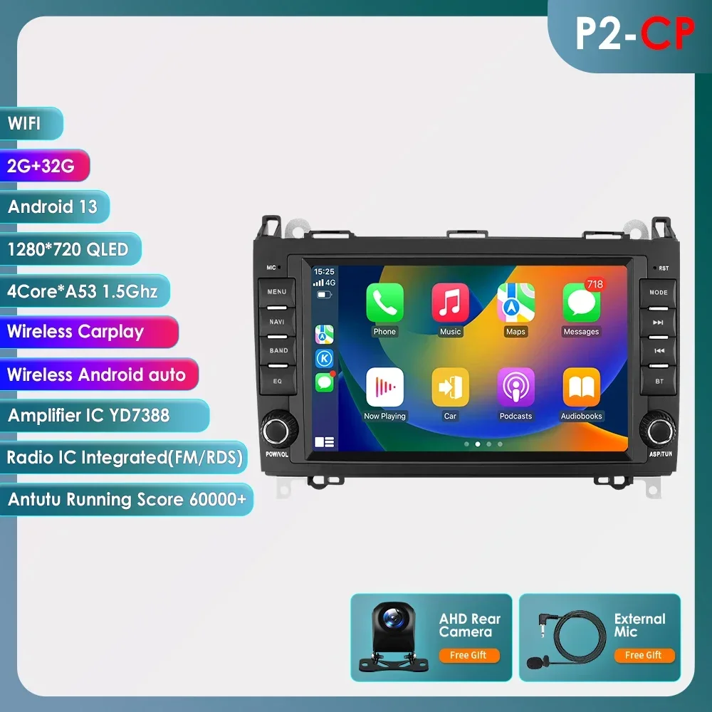 Android Auto Radio Voor Mercedes Benz B200 W245 W169 W639 B180 B160 B170 A150 W906 Auto Stereo Multimedia 8Inch Scherm Speler Gps