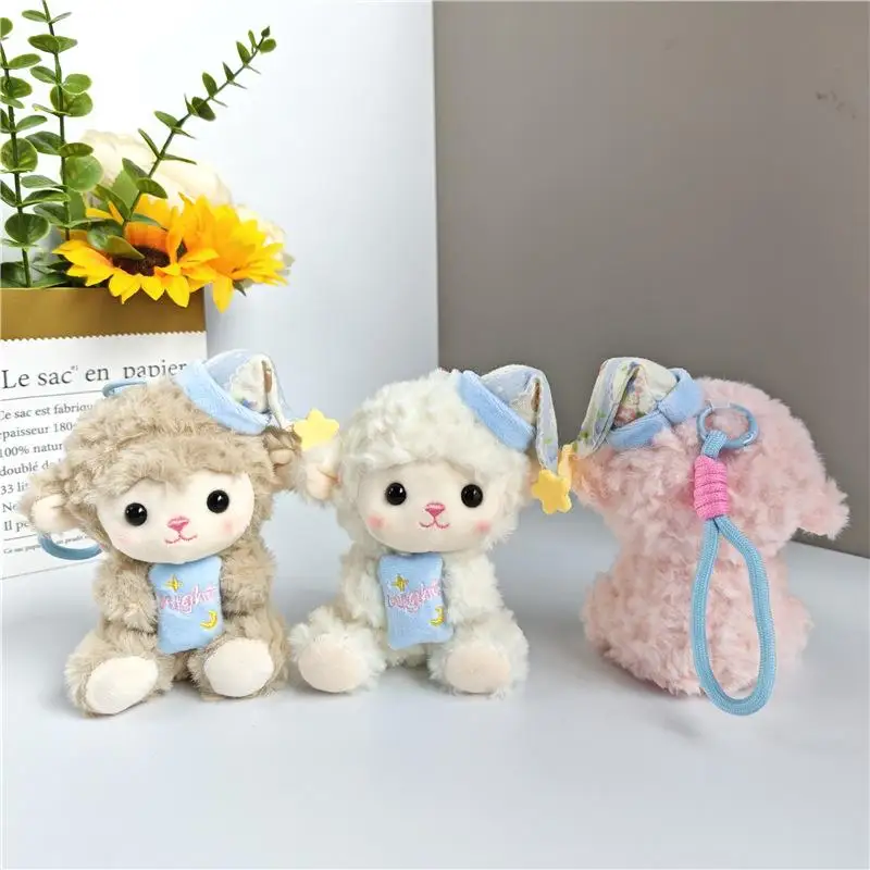 Soft Fluffy Lamb Plush Pendant Cute Mini Sheep Bag Charm Portable Backpack Decoration for Kids Birthday Gift view 2