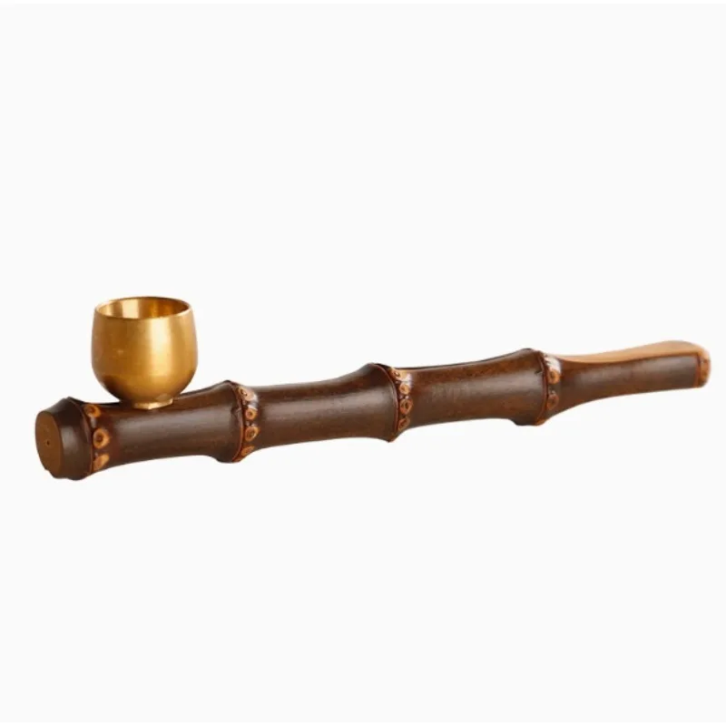 

pipe pipe extension agate cigarette holder dry cigarette bag old-fashioned brass pot men's smoking set filter tobacco