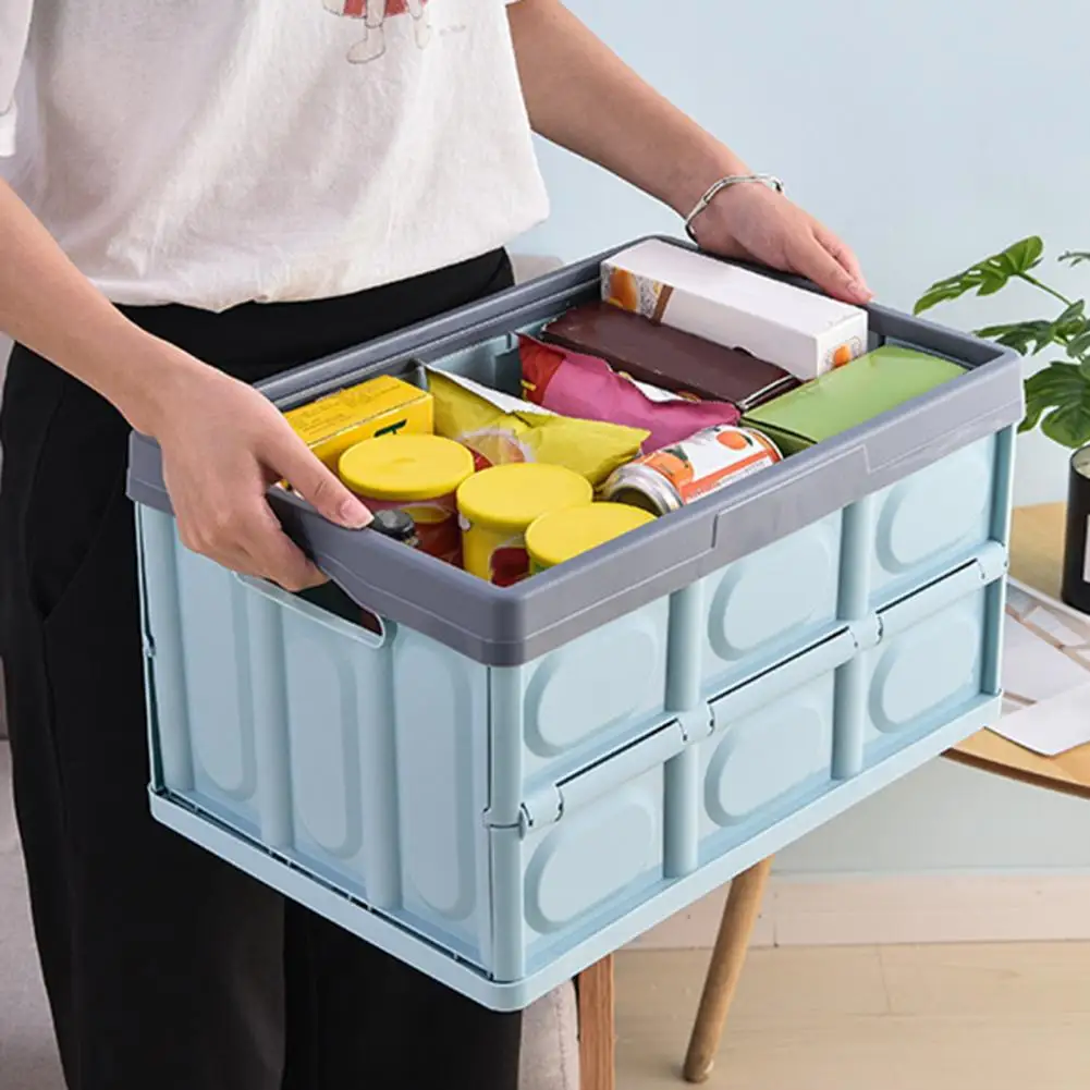 Easy to Carry Storage Bin Camping Gear Storage Bin Versatile Foldable Storage Box Portable Minimalistic Organizer for Home