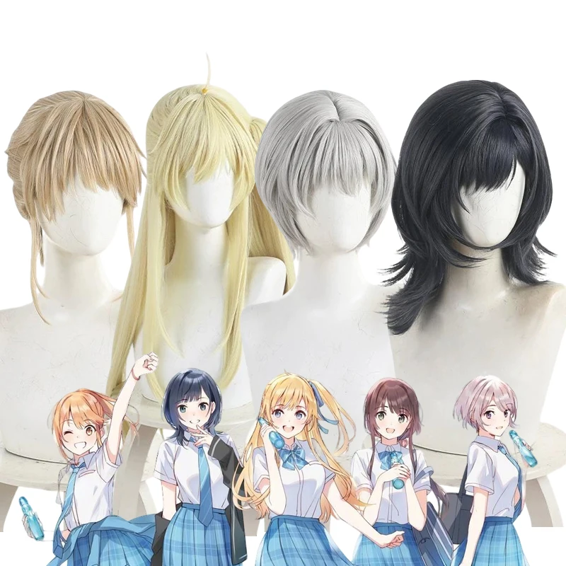 Anime Chitose Kun Wa Ramune Bin No Naka ‌ ‌ Parrucca cosplay Hiiragi Yuuko Nanase Yugetsu Parrucca sintetica resistente al calore da donna Hallowee