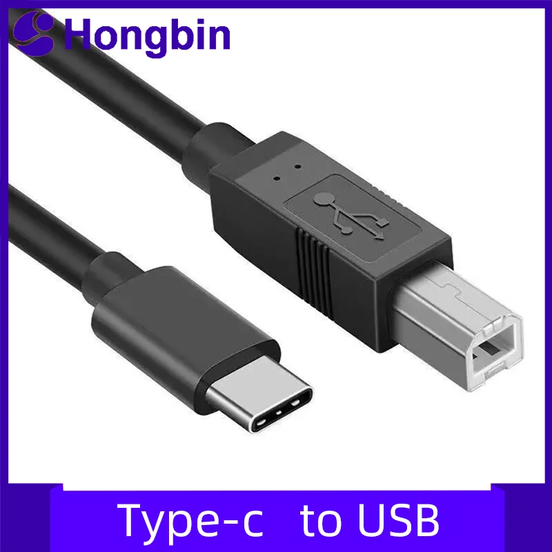 Cable USB Tipo C a USB Tipo B 2.0 para el Nuevo MacBook Pro, HP, Canon, Brother, Epson, Dell, Samsung, Impresoras Tipo C, Escáneres
