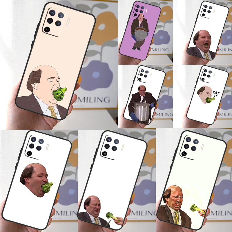 Kevin Broccoli The Office For OPPO A52 A72 A5 A9 A53 2020 A96 A76 A16 A54 A74 A94 A58 A78 A98 A15 A17 A57 A77 A79 Case