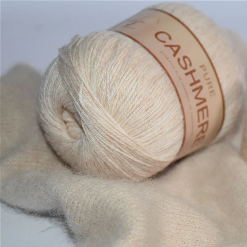 Cashmere Yarn for Crocheting 3-Ply Worsted Pure Mongolian Warm Soft Weaving Fuzzy Knitting Cashmere Hand Yarn Thread 5pcs