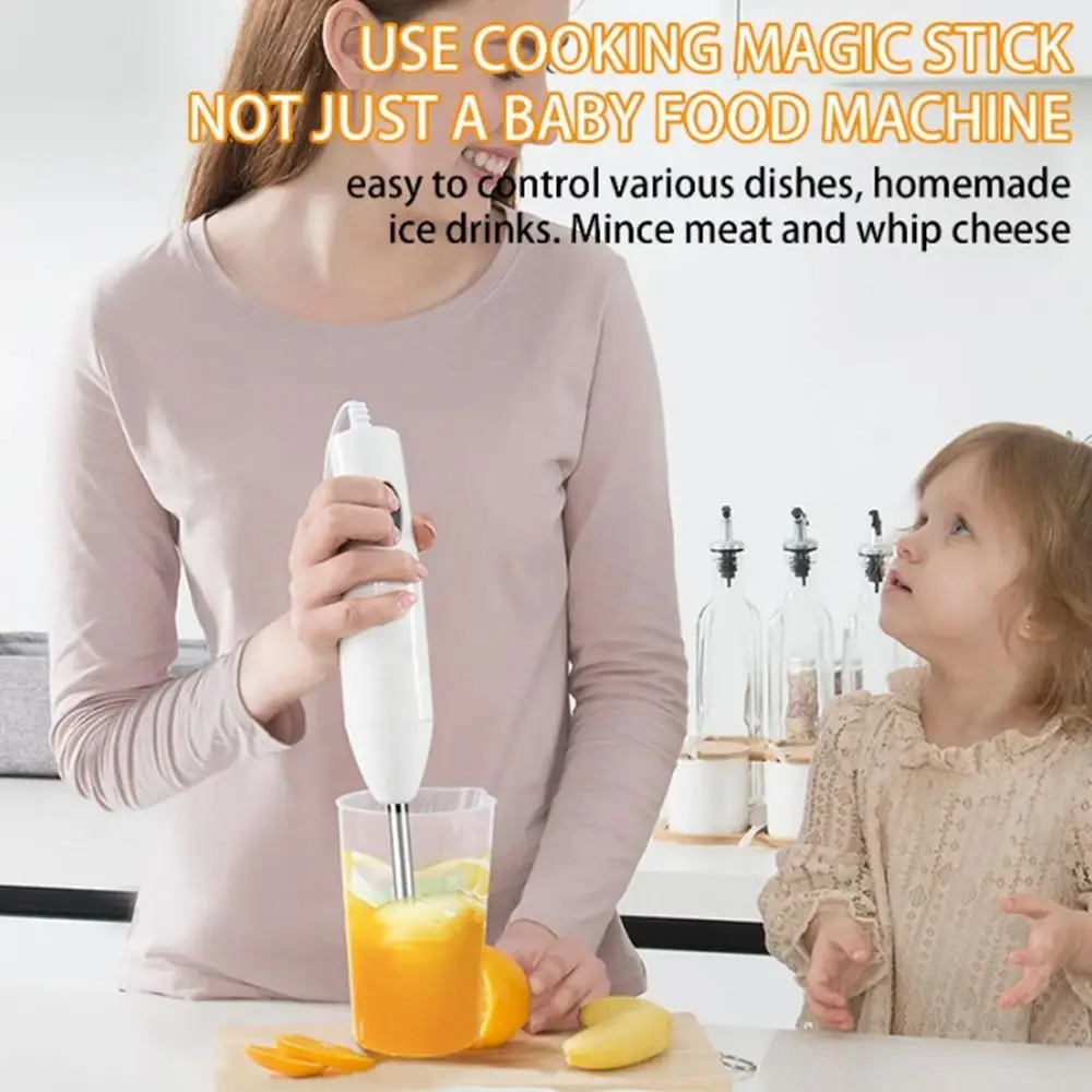 

Съемный ручной кухонный комбайн, белый электрический миксер 150 Вт, тихая работа, кухонные палочки без BPA