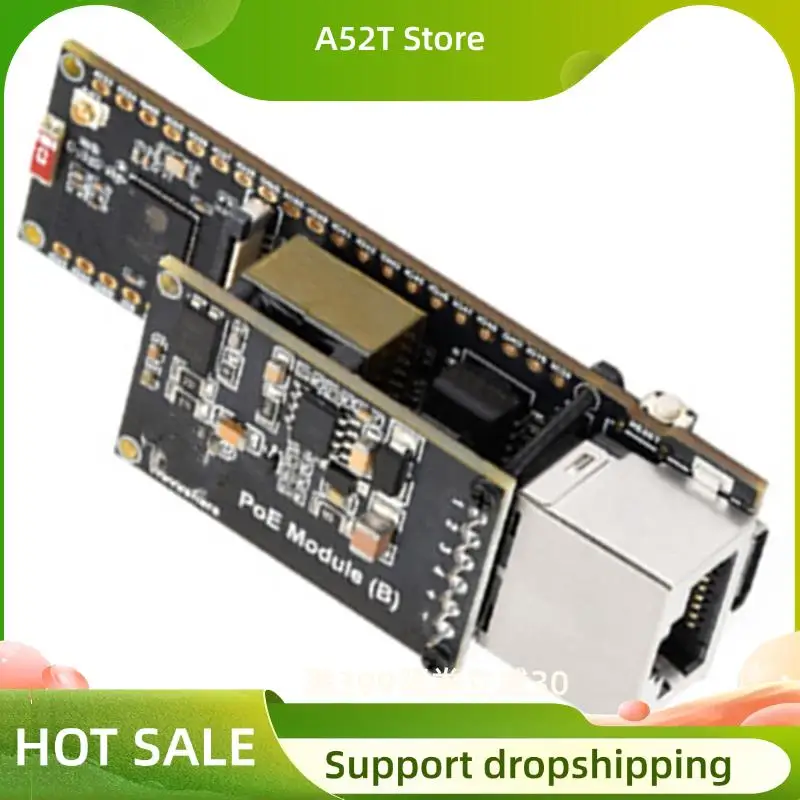 

A52T 2X ESP32-S3 Плата разработки ETH, порт Ethernet 10/100 Мбит/с RJ45, поддержка Wi-Fi и Bluetooth, двухъядерный процессор 240 МГц B