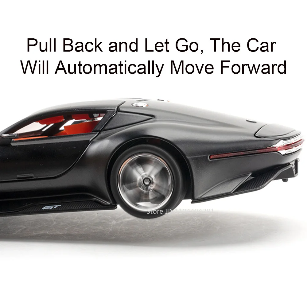 1:24 비전 GT 합금 ONE 스포츠카 모델 다이캐스트 미니어처 장난감 사운드 라이트 풀백 도어 오픈 차량 친구 휴일 선물