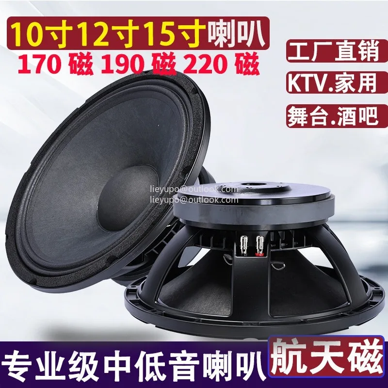 10 inch 12 inch 15 inch medium and low 190 magnetic 220 magnetic 100 core KTV stage subwoofer speaker speaker