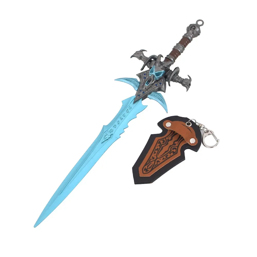 30cm figura de ação warcraft gelo azul germourne brinquedo espada decorações ashbringer todo metal arma modelo colecionáveis meninos presentes
