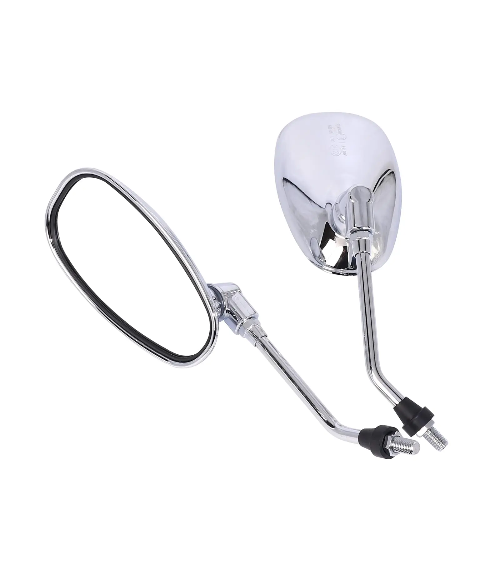

Universal Chrome 10MM Rearview Mirrors Motorcycle Convex Side Mirror Fit Honda Kawasaki Suzuki Race Street Bike Moped Scooter