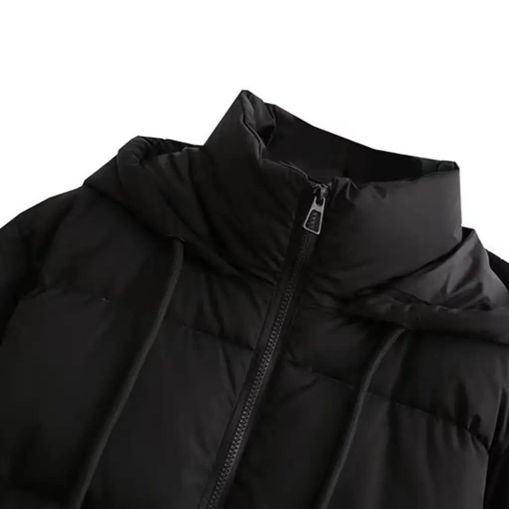 

Женское повседневное свободное хлопковое пальто с капюшоном, модный топ в стиле хлеба на осень-зиму, европейско-американский дизайн