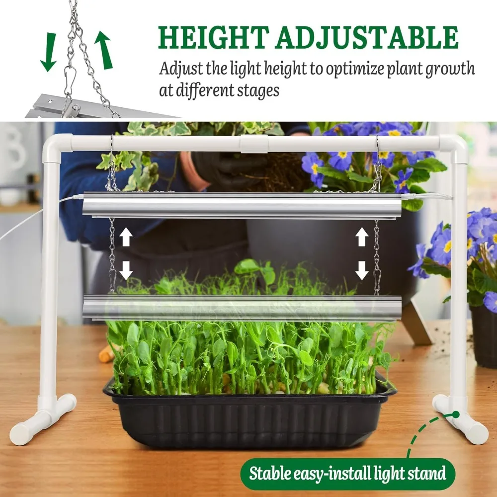 Seed Starter Kit with Grow Light & Heat Mat – 1020 Tray, Humidity Dome, Timer, Stand for Seed Starting - view 6