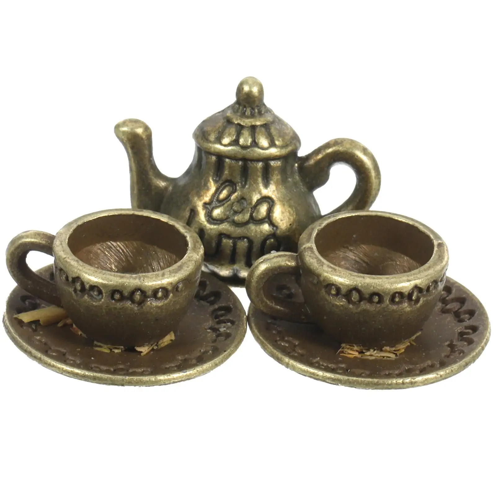 

Mini Metal Teapot Household Scene Layout Prop Decorative Teaware Office Miniature Tearoom Ornament Pots Kettle Vintage