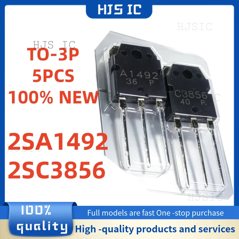 5Pairs/5Pcs/= TO-3P 100% New A1492 C3856 2SA1492 2SC3856 Audio Power Amplifier Matched Pair Tube Best Quality In Stock
