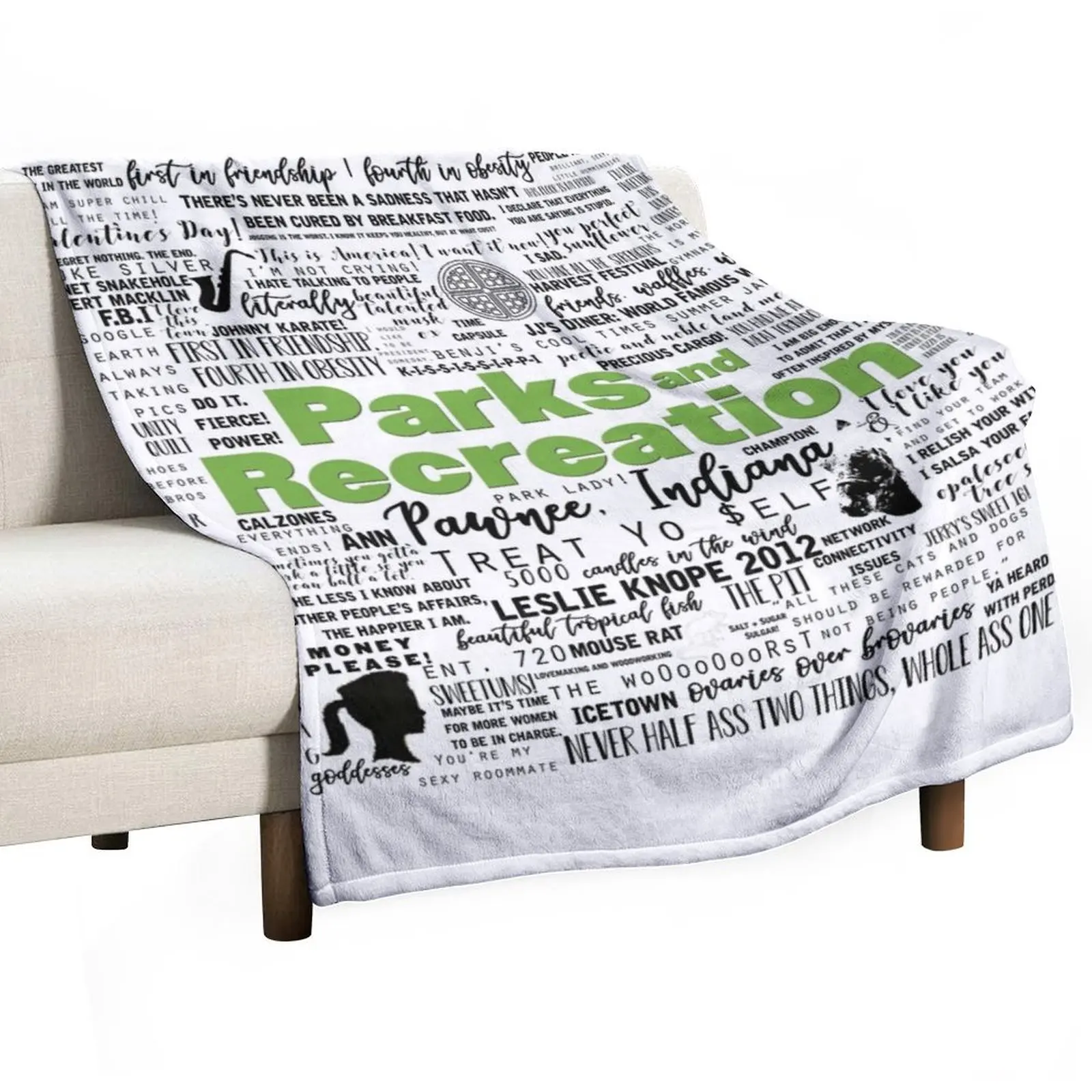 Parks and Recreations Memorable Quotes Throw Blanket Decorative Beds Warm Bed covers Blankets