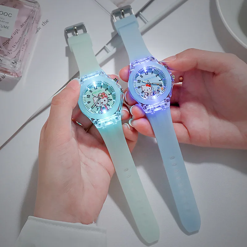 Cartoon Kids Watches Flash Light Children Watch Clock Silicone Strap Fashion Quartz Wristwatches for Boys Girls Reloj Infantil