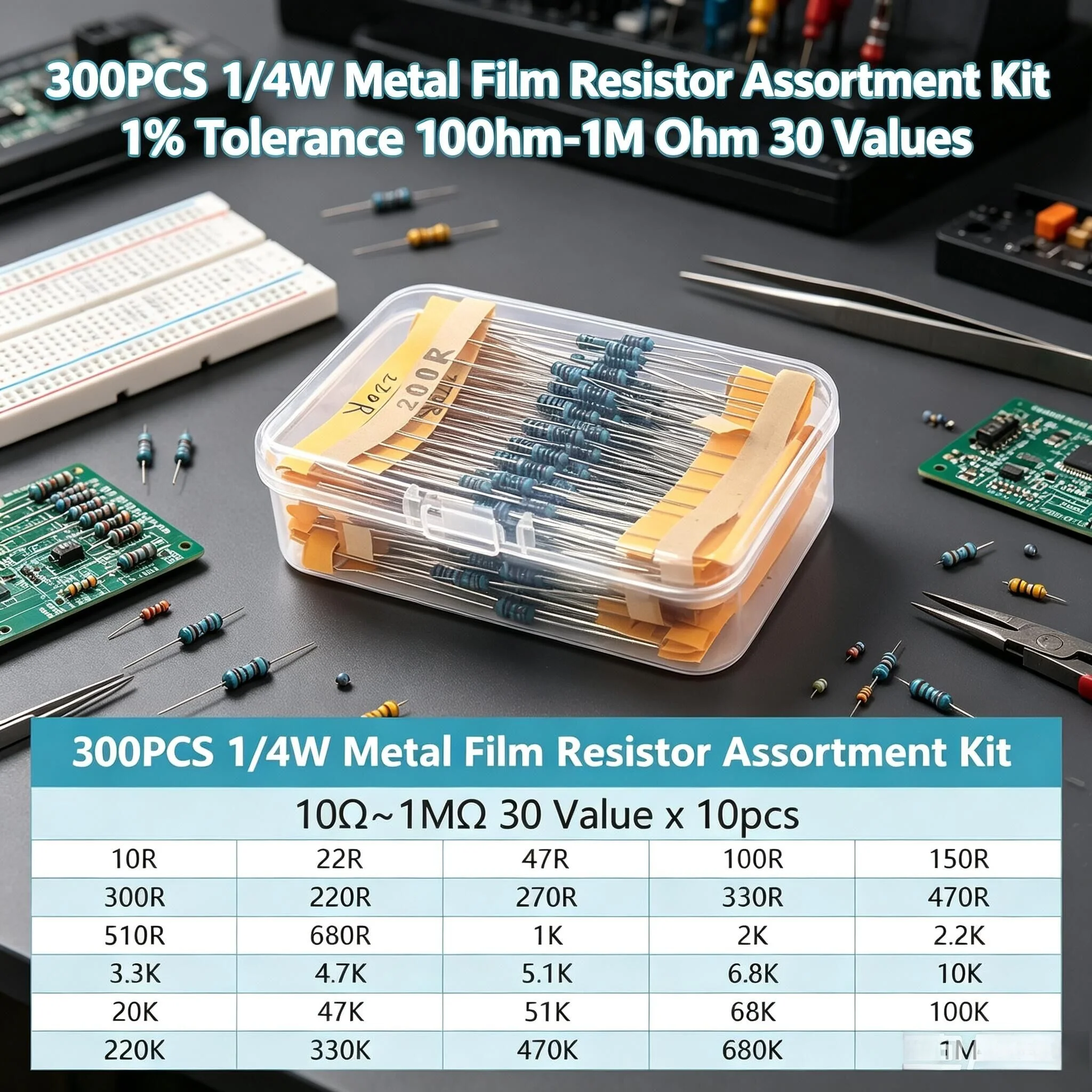 Набор металлопленочных резисто – обзор и цена Resistor Kit 1 4W