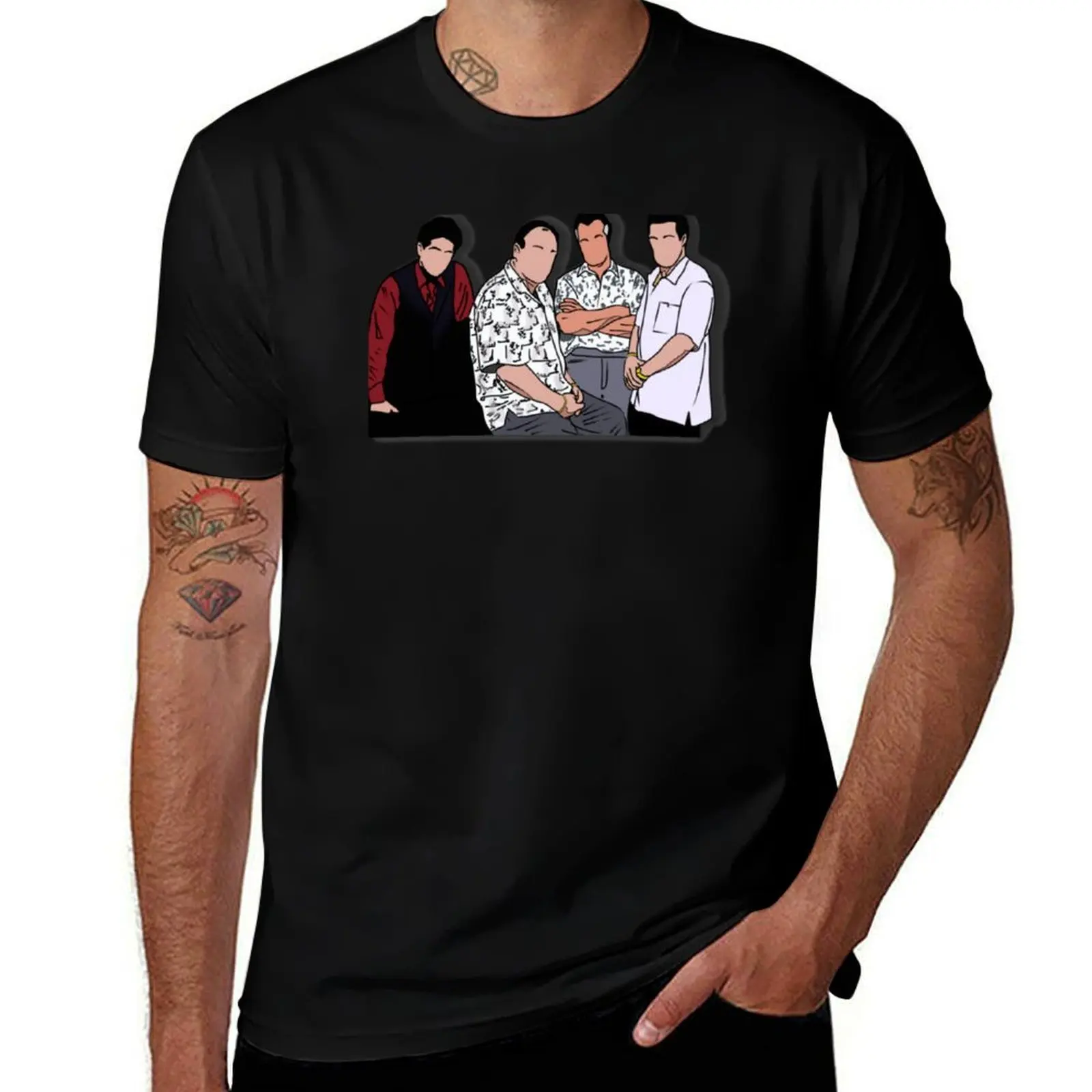 

The Sopranos hand drawn stylised characters T-Shirt printed t shirts for man man t shirt cotton T-Shirt