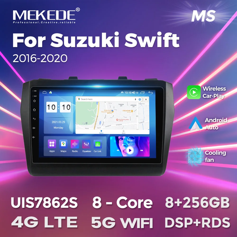 

MEKEDE 9inch Android Car Radio For Suzuki Swift 2016-2020 Multimedia Video Player GPS Navigational Wireless Carplay Auto 5G WIFI