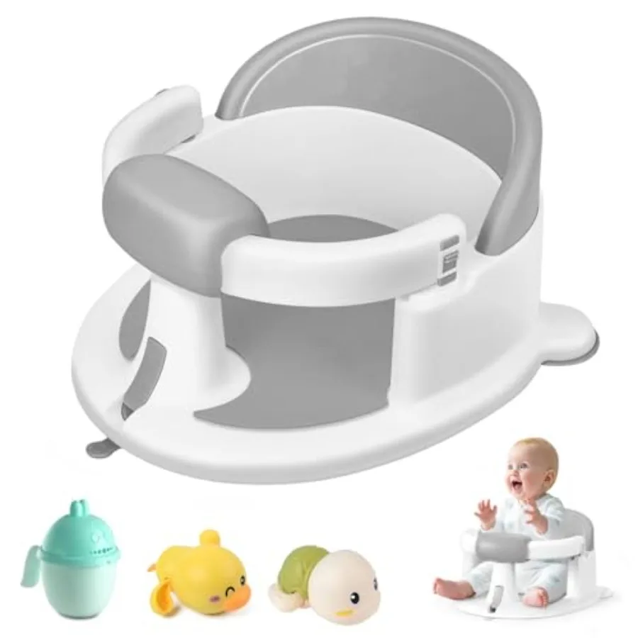 

Baby Bath Seat for Babies 6 Months Up Toddler Bath Seats for Babies Sitting Up Non-Slip Infant Bath Tub Chair with Suction Cups